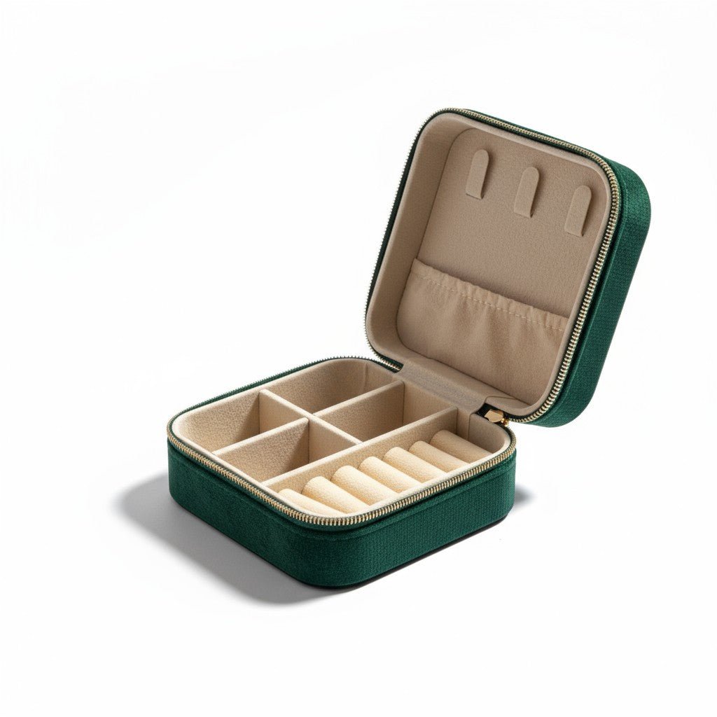 Emerald Classic – Zaļa rotu lādīte – apzeltītas rotaslietas | Tavas Rotas