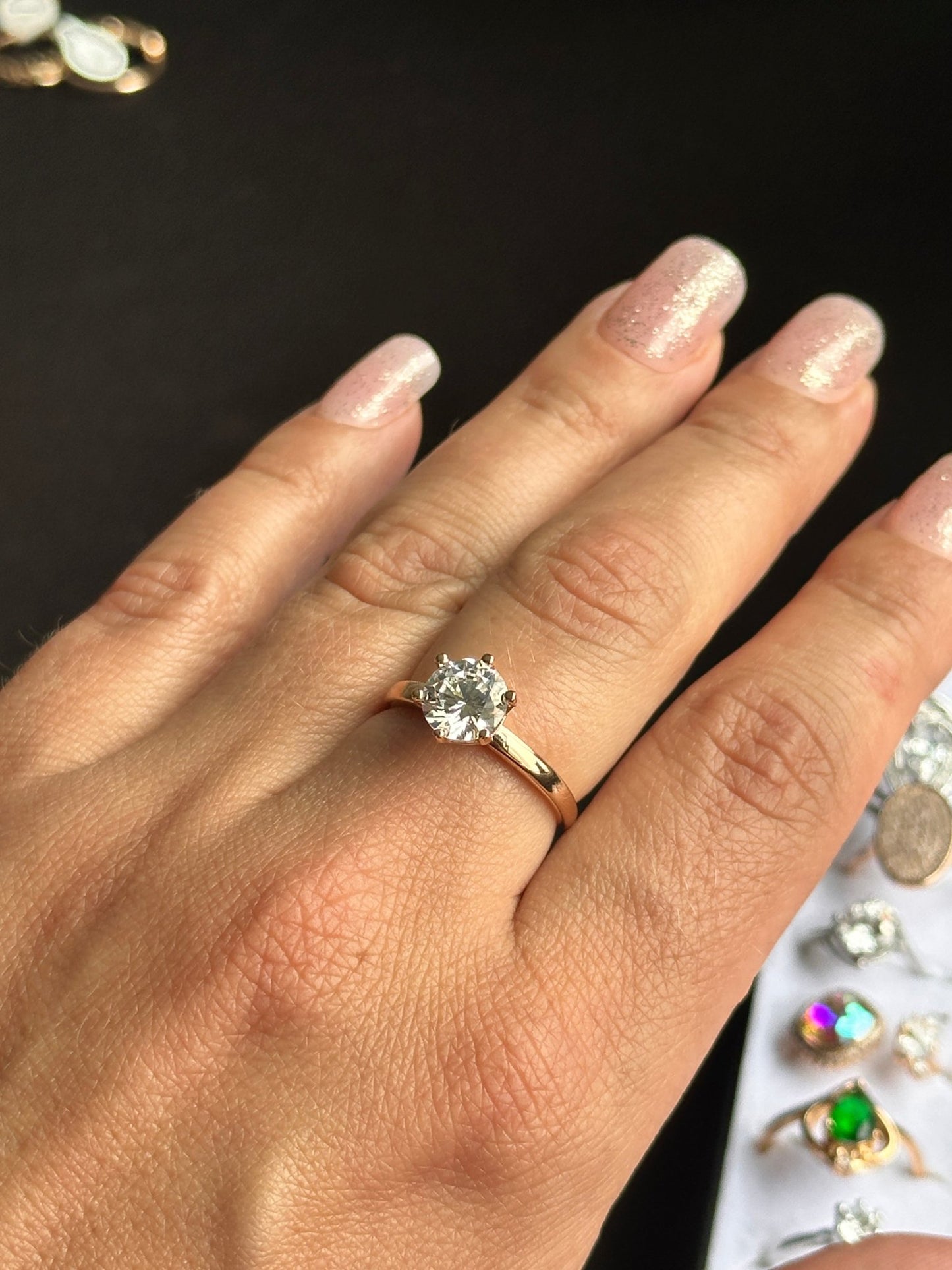 Ring 19mm gold-plated jewelry for women