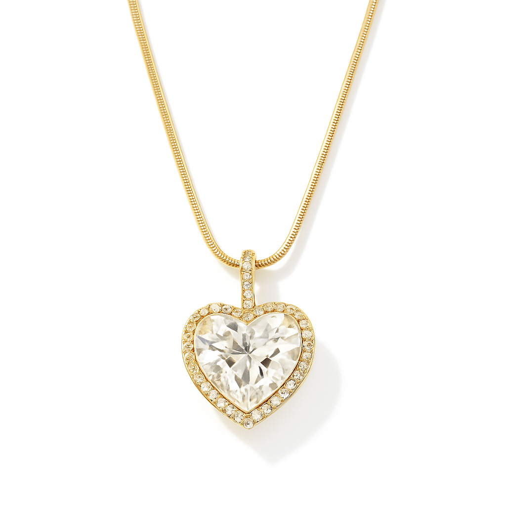 Heart Radiance 18k Gold - Plated Necklace 18k gold - plated jewelry Gift for Her Gold heart pendant