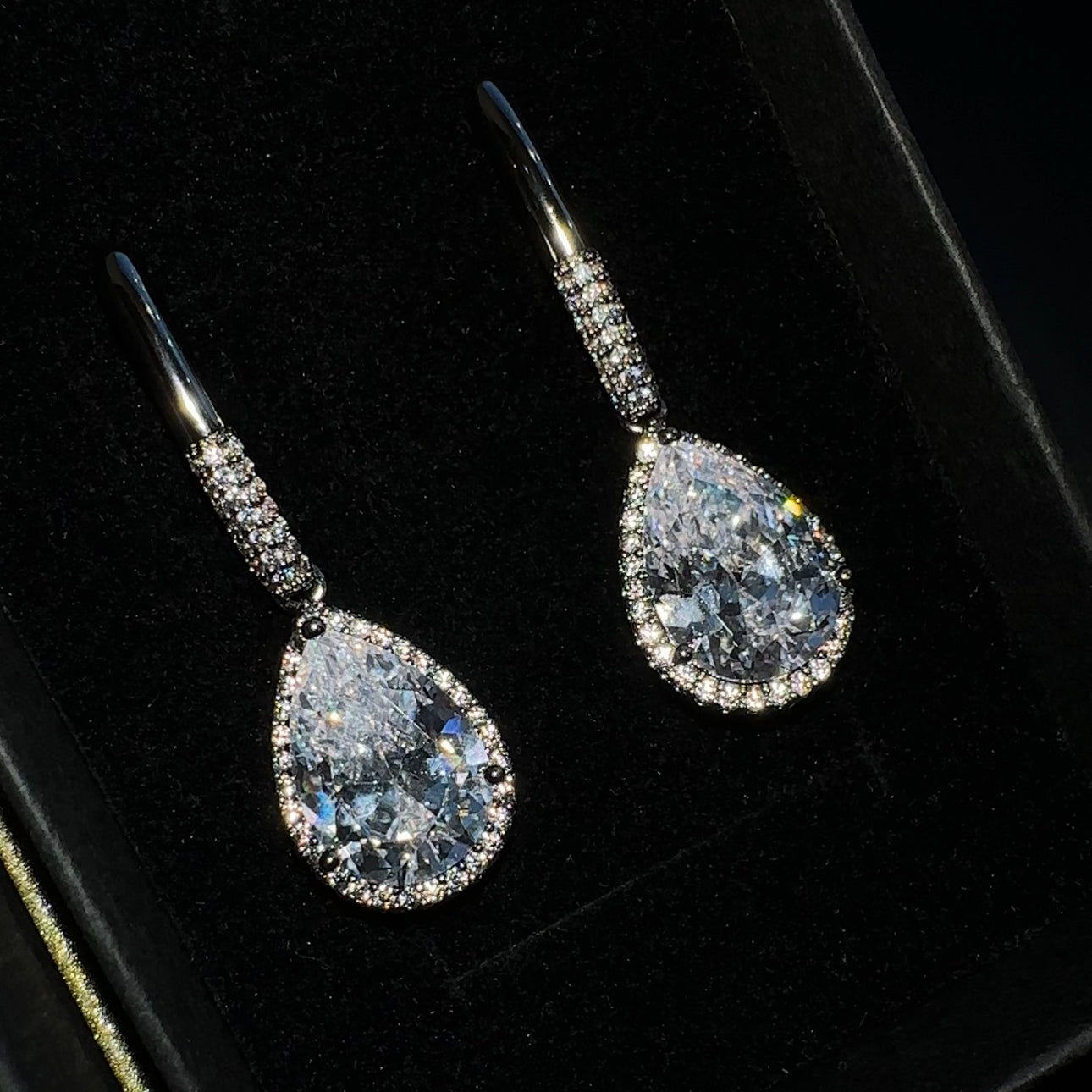 Dazzling Teardrop Earrings - Gold or Silver