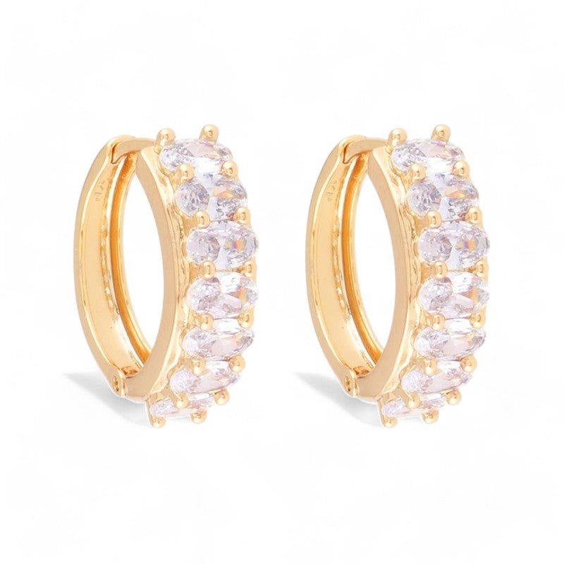 Adele - Gold Plated Hoop Earrings 18k earrings Elegant Earrings Everyday Earrings