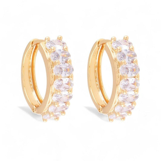 Adele - Gold Plated Hoop Earrings 18k earrings Elegant Earrings Everyday Earrings