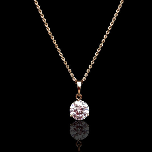 Anna - 18k Gold Plated Necklace with Round Pendant