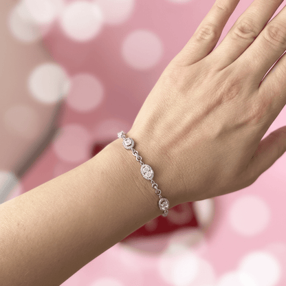 Apsudrabota rokassprādze ar krāsainiem kristāliem - 18k - apzeltita - rotas