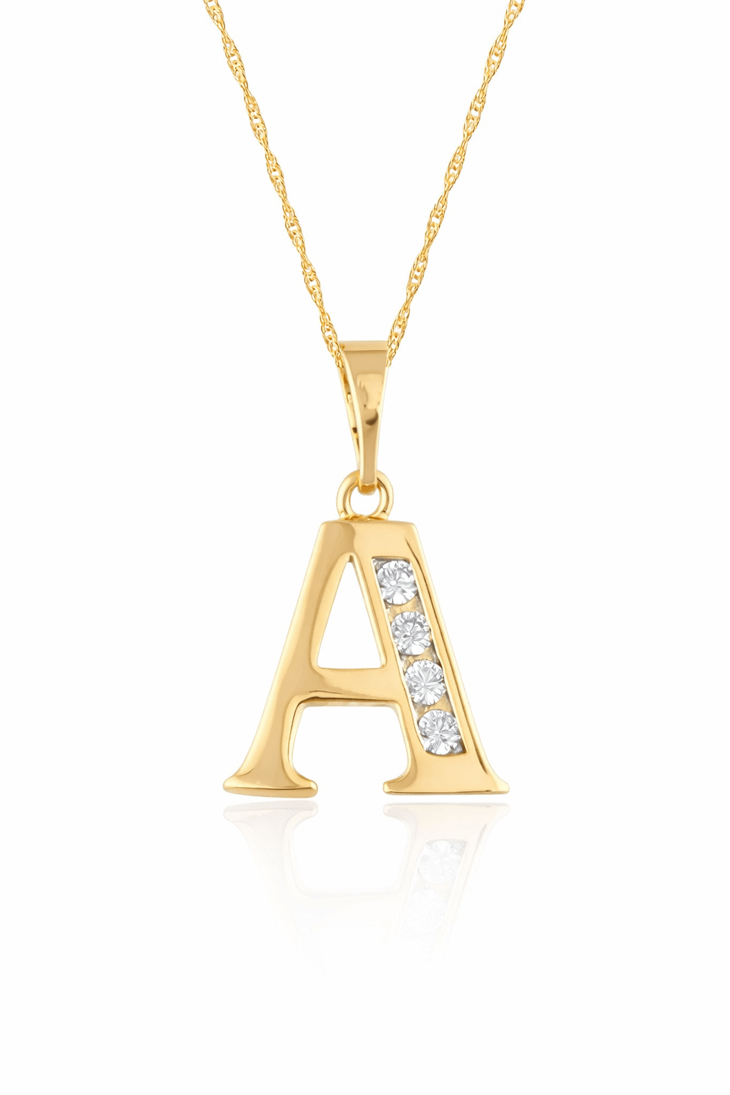 Apzeltīta burta kaklarota - 18k - apzeltita - rotas