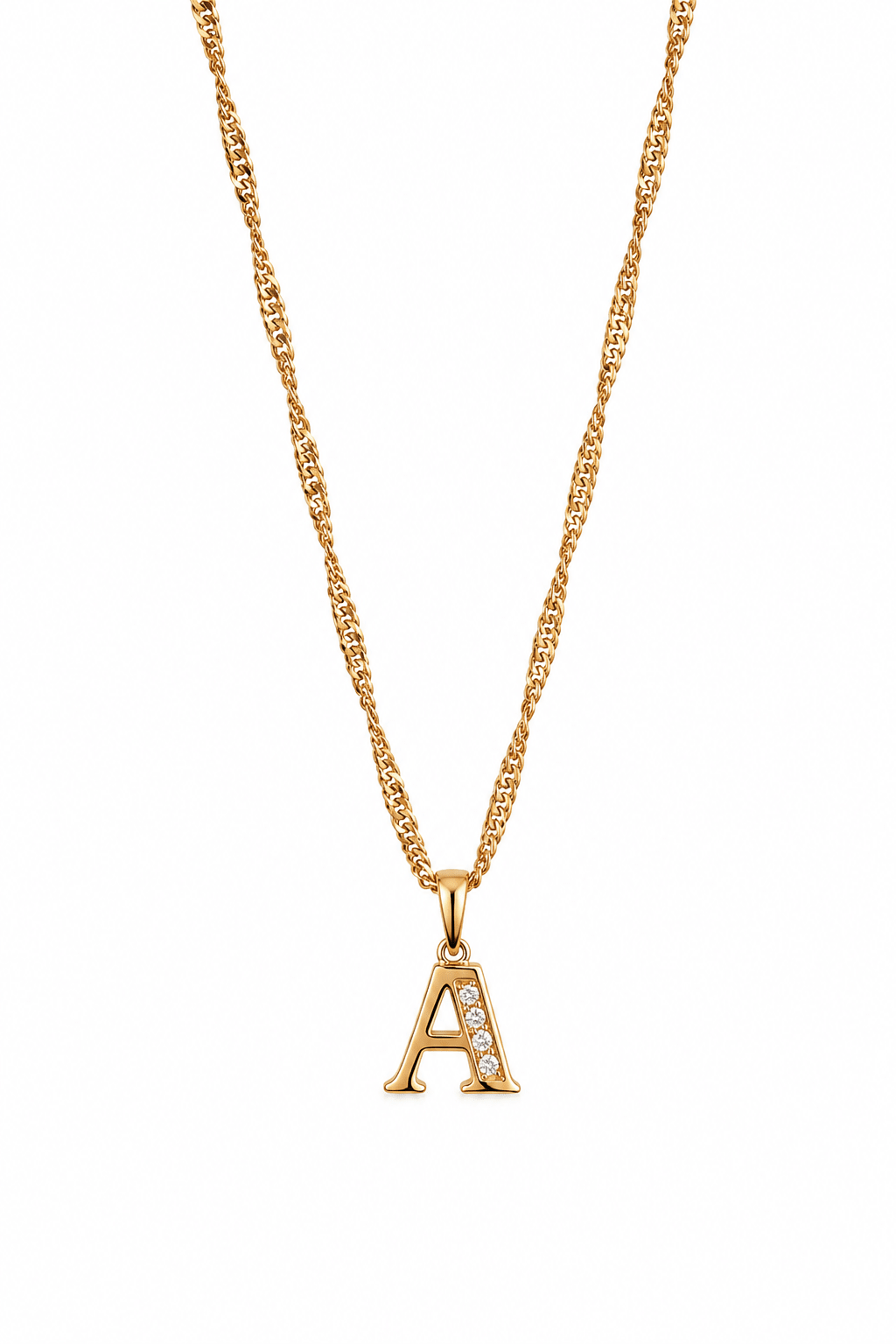 Gold Plated Letter Necklace Gold Plated Jewelry For Women