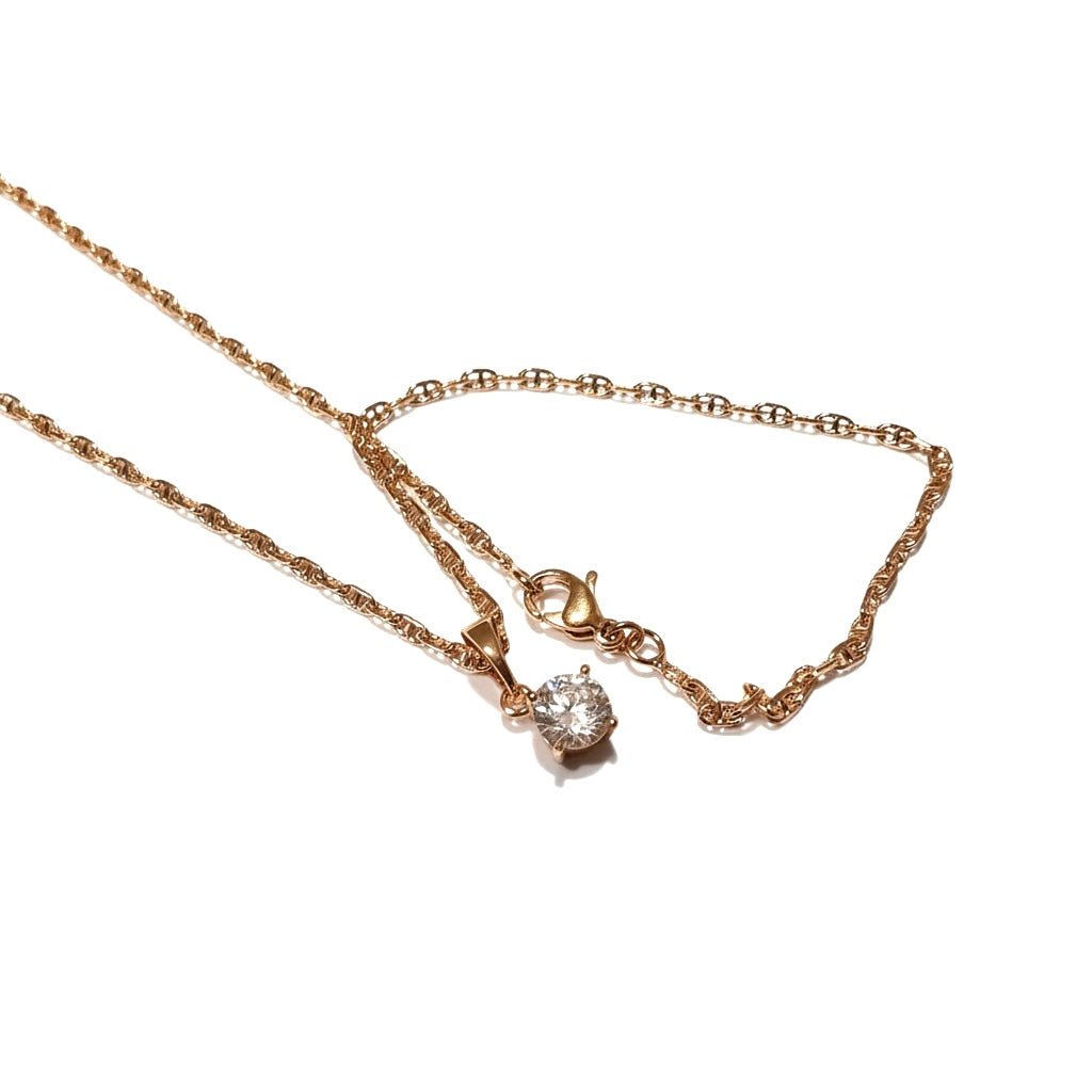  - Apzeltīta ķēdīte ar kristāla kulonu - 2