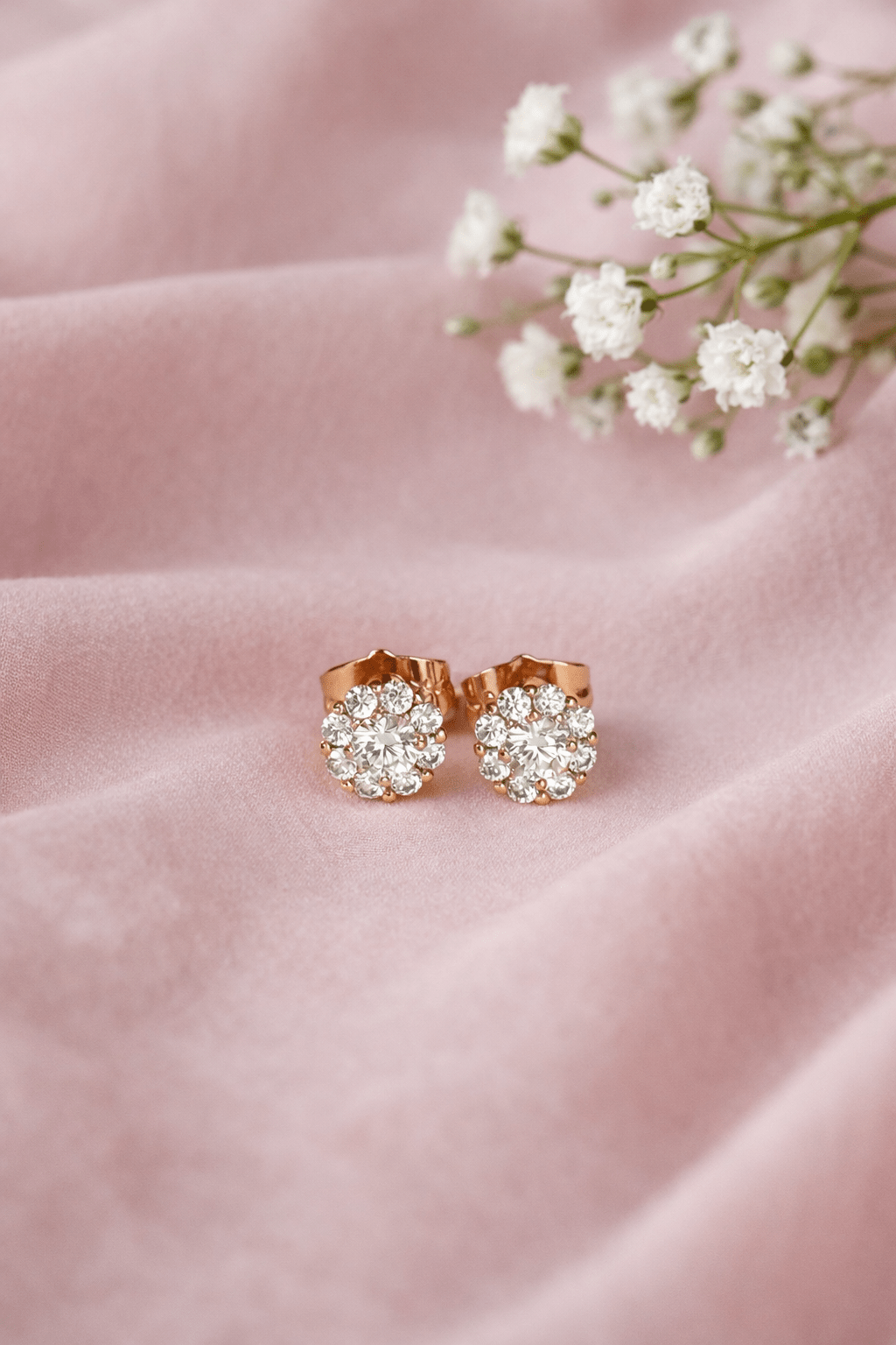 Apzeltītas nagliņas ar cirkoniju vainagu - 18k - apzeltita - rotas