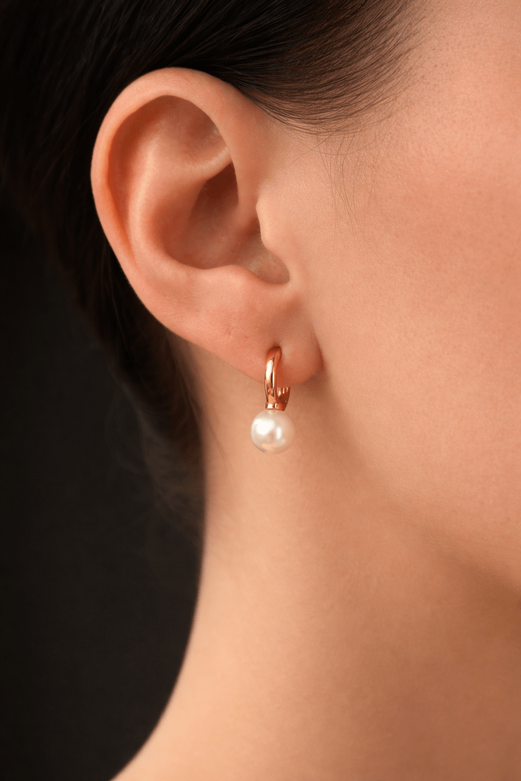 Apzeltīti mini riņķīši ar pērlīti - 18k - apzeltita - rotas