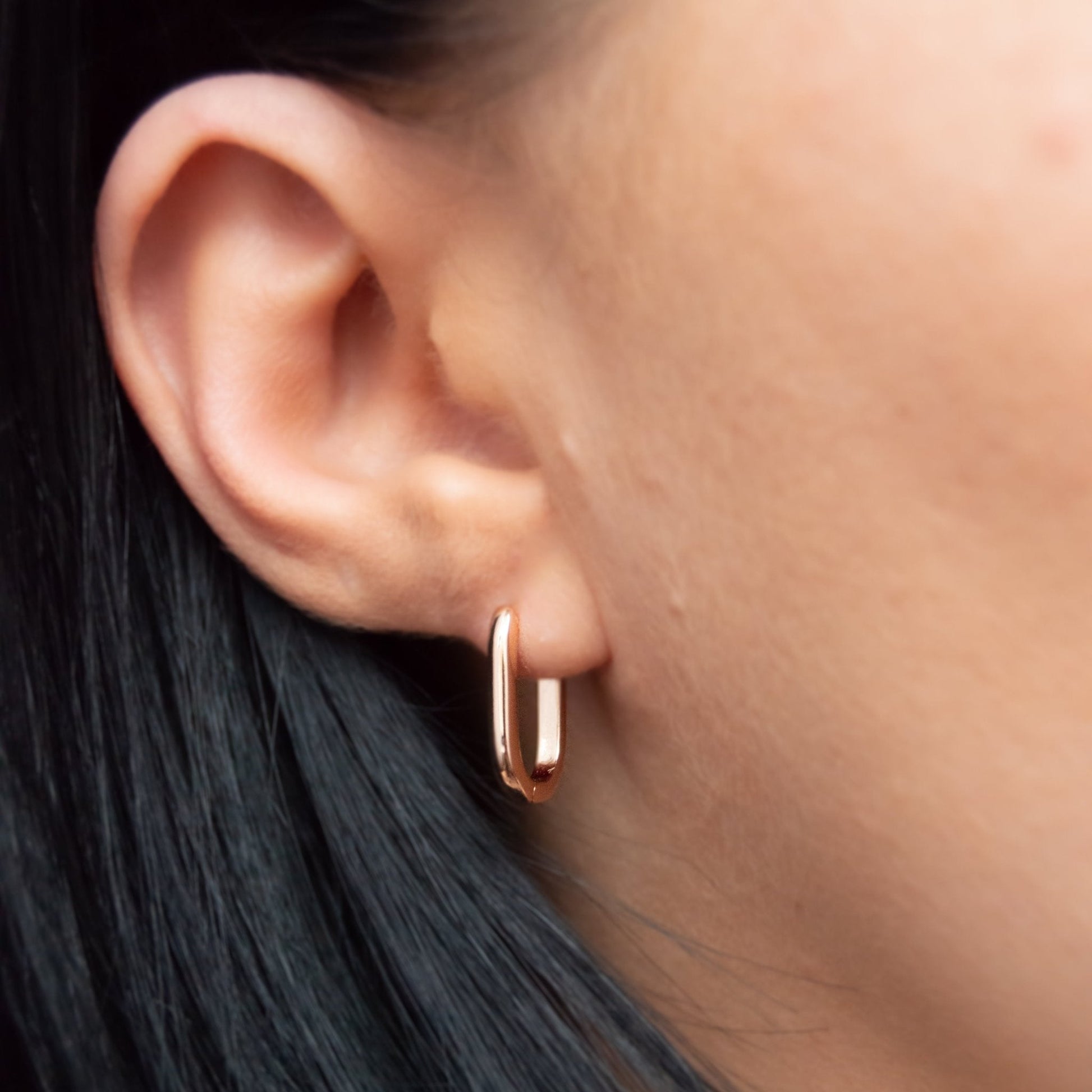 Apzeltīti ovālie riņķīši - 18k - apzeltita - rotas