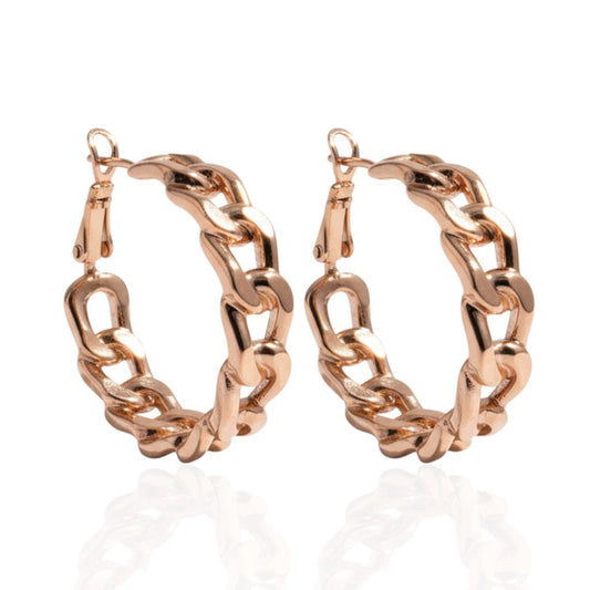 Apzeltīti riņķi ar ķēdēm – apzeltītas rotaslietas | Tavas Rotas