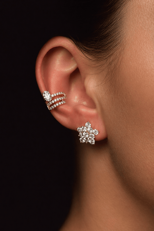 Apzeltīts ausu cuff - 18k - apzeltita - rotas