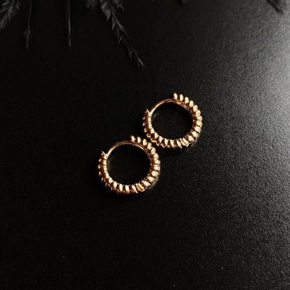 Aria Gold - Plated Beaded Hoops10mm earringsbeaded hoopsElegant Jewelry