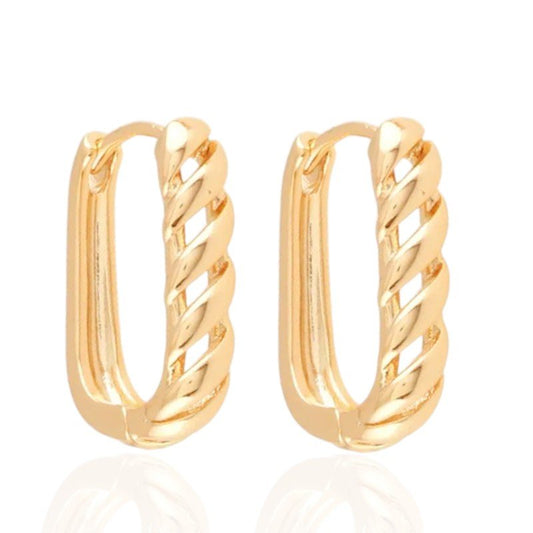 Aurelia Twist Hoops – apzeltīti riņķīšu auskari - 18k - apzeltita - rotas