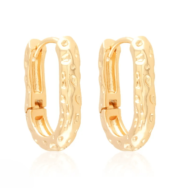 Aurora Texture Hoops – apzeltīti riņķīšu auskari - 18k - apzeltita - rotas