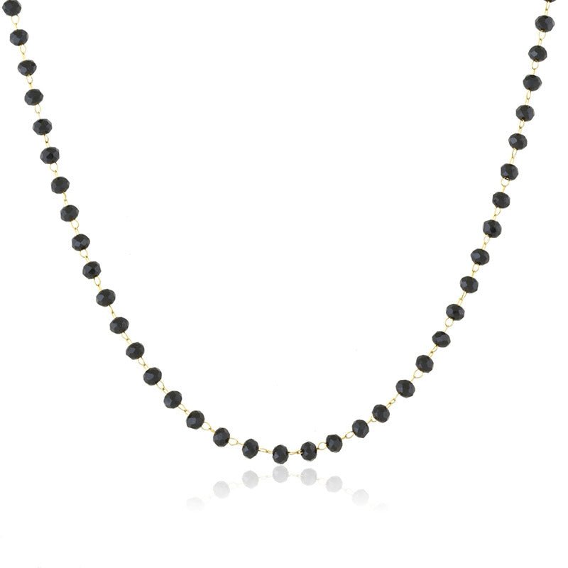 BLACK CRYSTAL NECKLACE