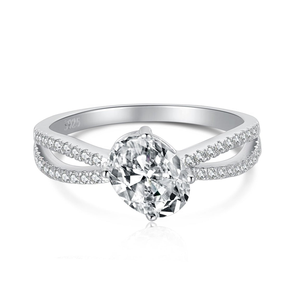 CARA - Sterling Silver 5A Cubic Zirconia Ring