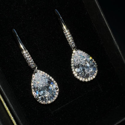 Dazzling Teardrop Earrings - Gold or Silver Crystal Teardrop Earrings Drop Earrings elegant drop earrings