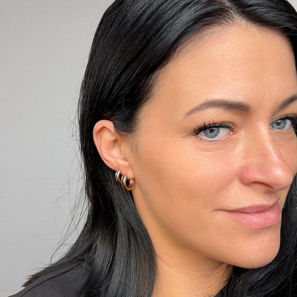 Double Hoop Set – Apzeltītu riņķauskaru komplekts (2 pāri) – apzeltītas rotaslietas | Tavas Rotas