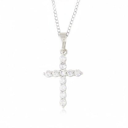 Éclat Cross – kaklarota ar cirkonija krustu - 18k - apzeltita - rotas