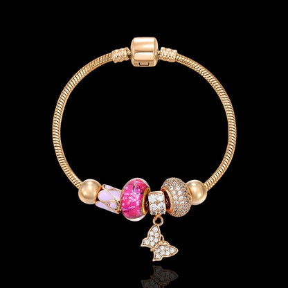 Elara Pink - Charm Bracelet charm bracelet colorful bracelet crystal bracelet