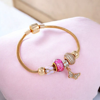 Elara Pink - Charm Bracelet charm bracelet colorful bracelet crystal bracelet