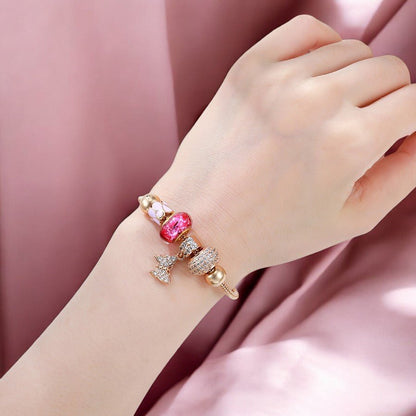 Elara Pink - Charm Bracelet charm bracelet colorful bracelet crystal bracelet