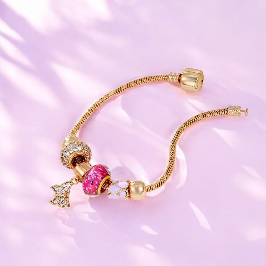 Elara Pink - Charm Bracelet charm bracelet colorful bracelet crystal bracelet