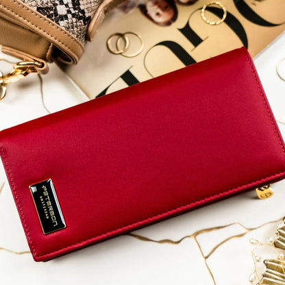 Elegant Red – Sieviešu ādas maks – apzeltītas rotaslietas | Tavas Rotas