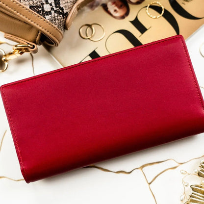 Elegant Red – Sieviešu ādas maks – apzeltītas rotaslietas | Tavas Rotas