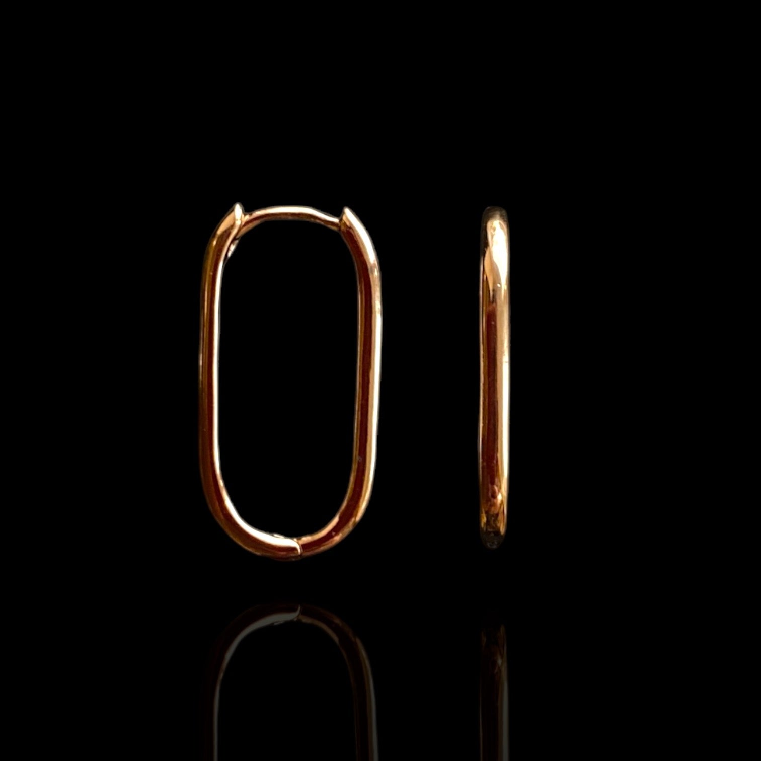 Elena - 18k Gold - Plated Rectangular Hoop Earrings18k Gold - PlatedEveryday EarringsFashion Earrings