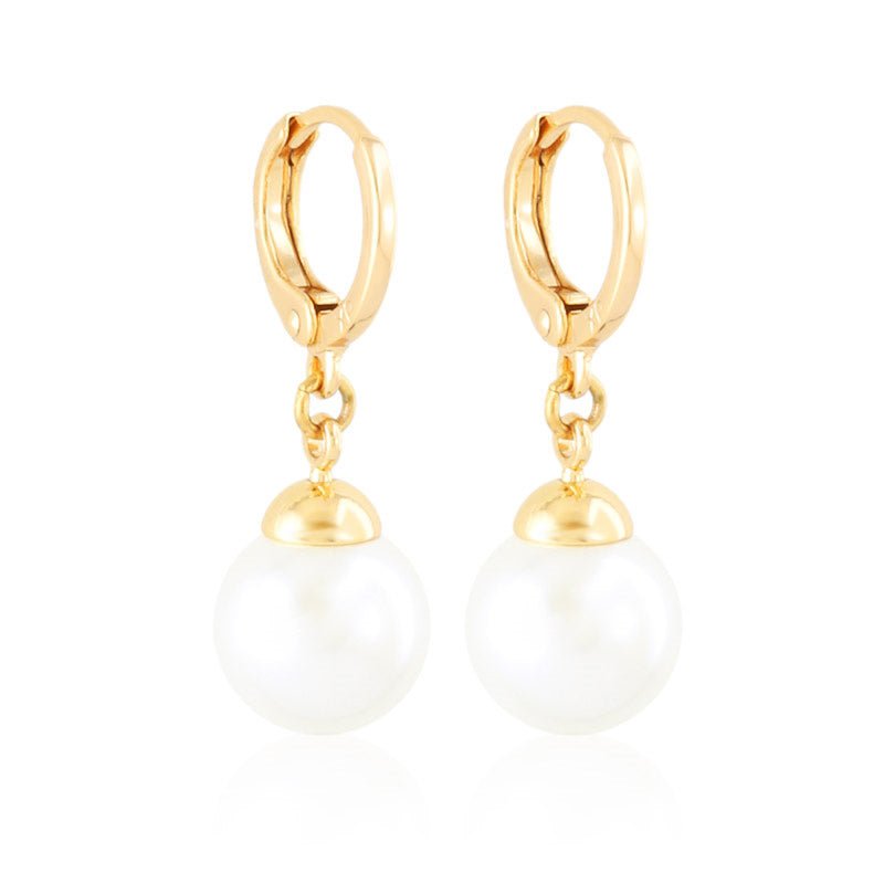 Elise Pearl Drop Earrings18k Gold - Plated Earringsdurable gold earringsElegant Jewelry