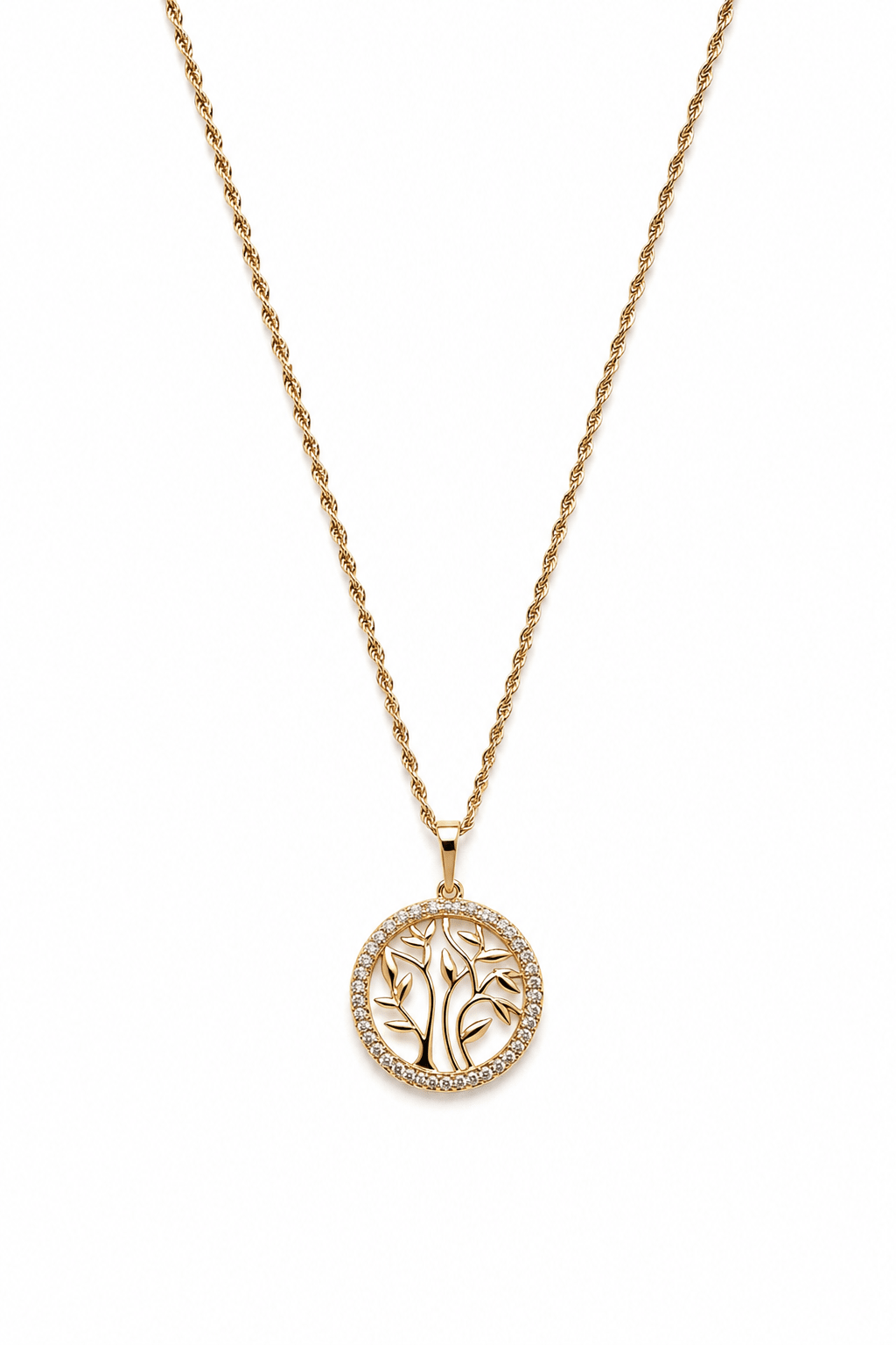 Emily - 18k gold plated necklace with tree of life pendant gold plated jewelry for women