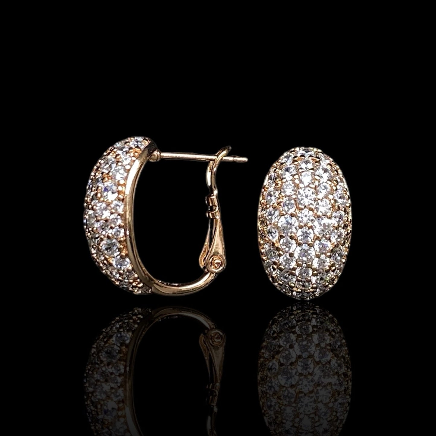 Emma - 18k Gold Plated Hypoallergenic Earrings with Zirconia18k Gold Earrings18k Gold - PlatedClassic Jewelry