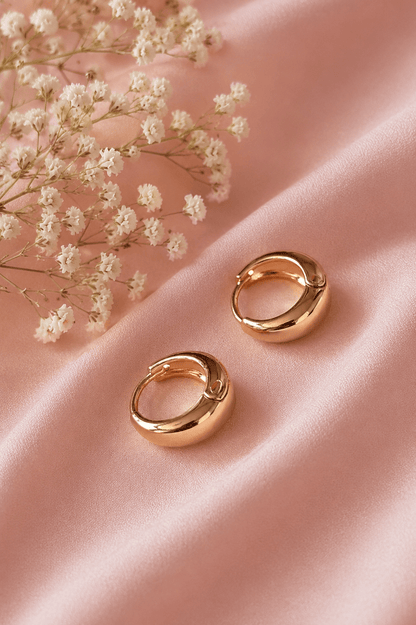 Ester – 18k gold-plated chunky hoop earrings gold-plated jewelry for women