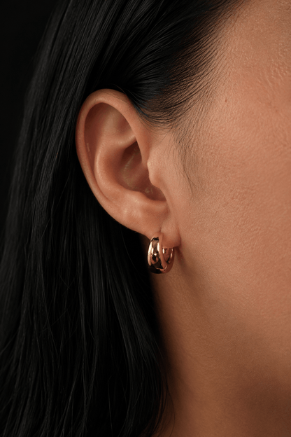 Ester – 18k gold-plated chunky hoop earrings gold-plated jewelry for women