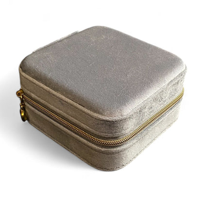 Grey Velvet Jewelry Storage Boxearring storageelegant jewelry organizerfree shipping jewelry box