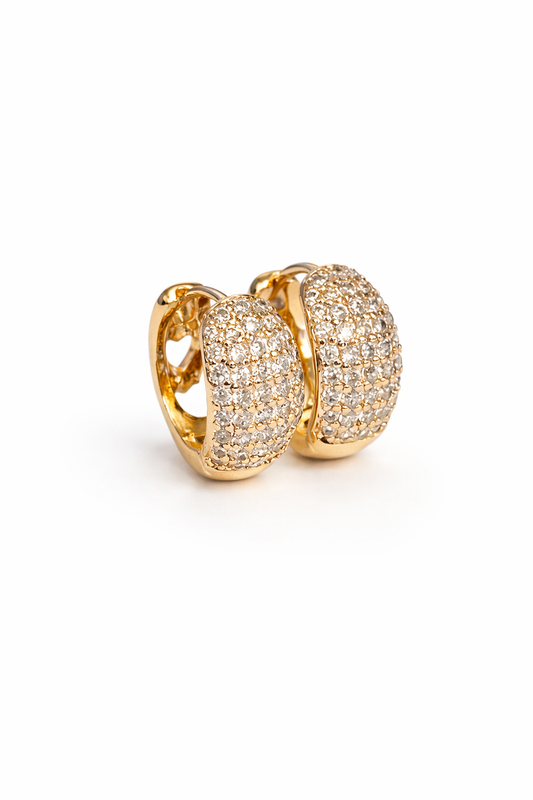 Apzeltīti riņķīši ar cirkonija ieklājumu