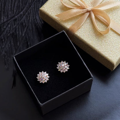 Katy - Gold Plated Stud Earrings Crystal stud earrings Elegant Earrings Elegant stud earrings