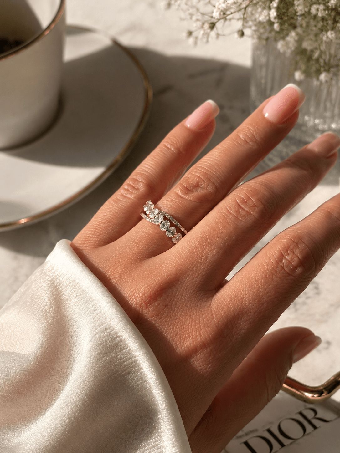Lauma - 18k gold-plated ring with cubic zirconia gold-plated jewelry for women