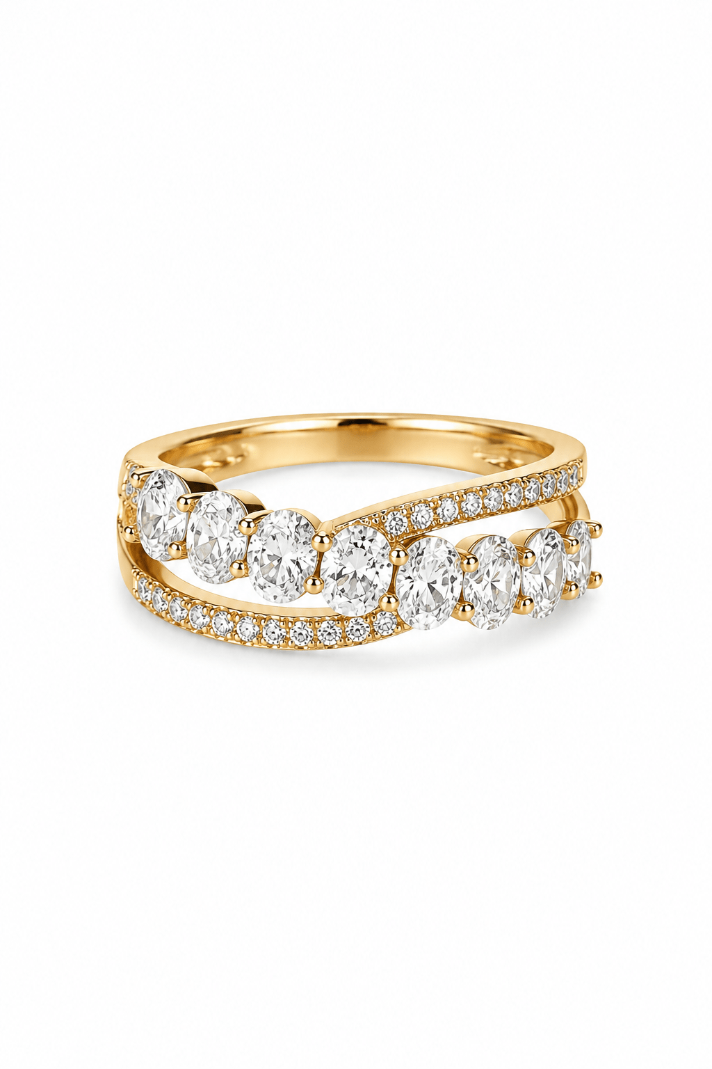 Lauma - 18k gold-plated ring with cubic zirconia gold-plated jewelry for women