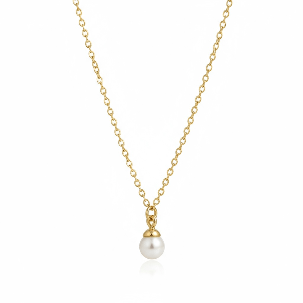 Mini Pearl – Apzeltīta kaklarota ar mazu pērli – apzeltītas rotaslietas | Tavas Rotas