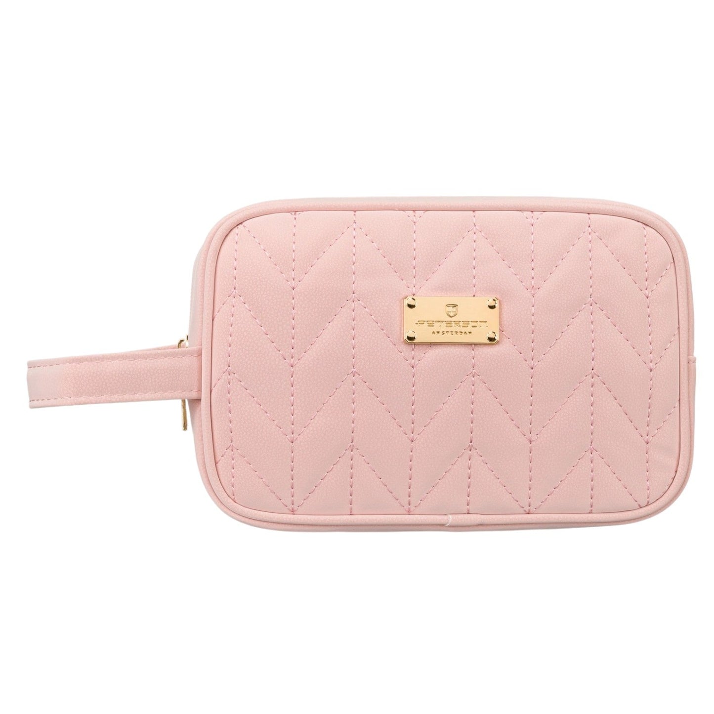 Pink Quilted Eco Leather Cosmetic Bag Compact Cosmetic Bag Eco Leather Bag Luxury Toiletry Bag