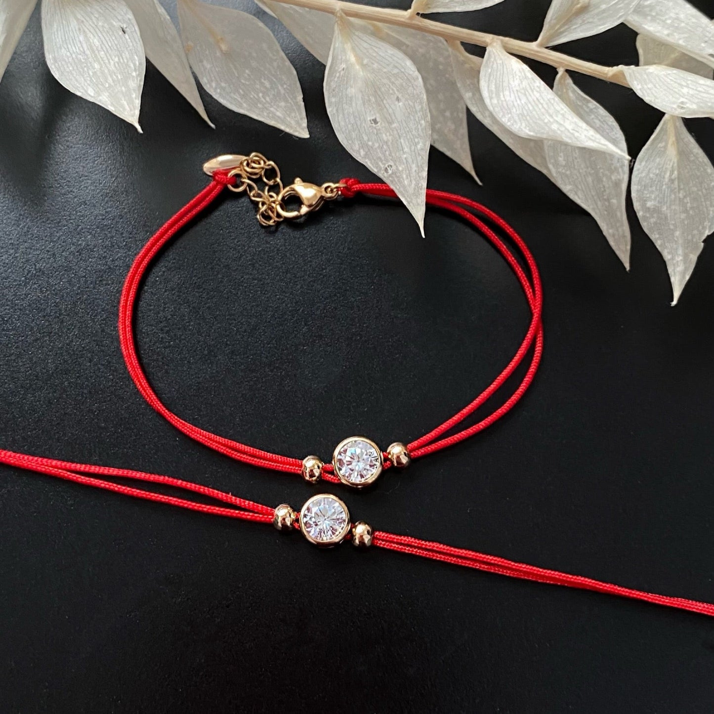 RED BRACELET GOLD 6mm