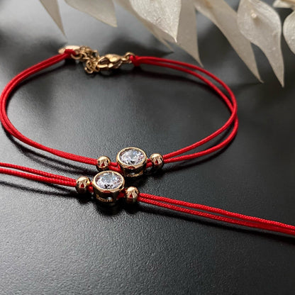 RED BRACELET GOLD 6mm