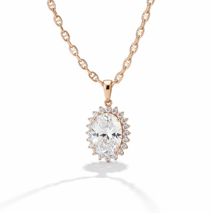  - Royal Shine – Grezna kaklarota ar ovālu kristāla kulonu - 1