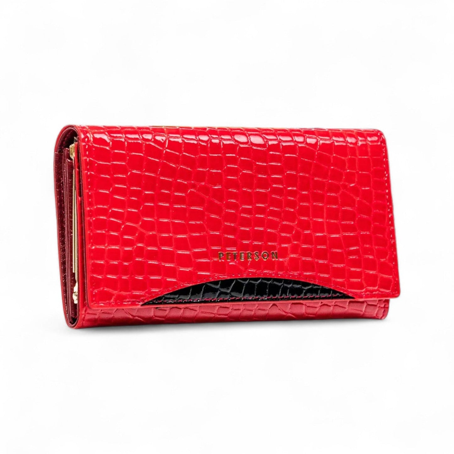 Sarkans sieviešu naudas maks – apzeltītas rotaslietas | Tavas Rotas