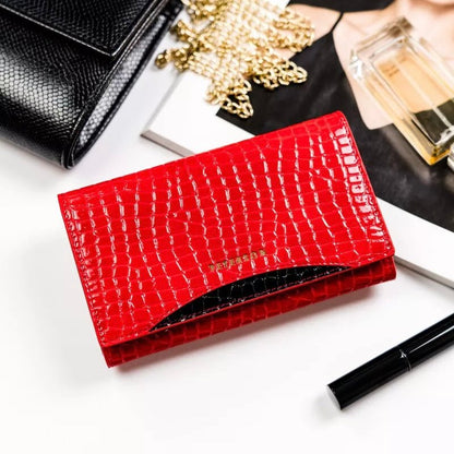 Sarkans sieviešu naudas maks – apzeltītas rotaslietas | Tavas Rotas