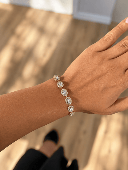 Sofia - 18k Gold Plated Bracelet with Cubic Zirconia Gold Plated Jewelry for Women