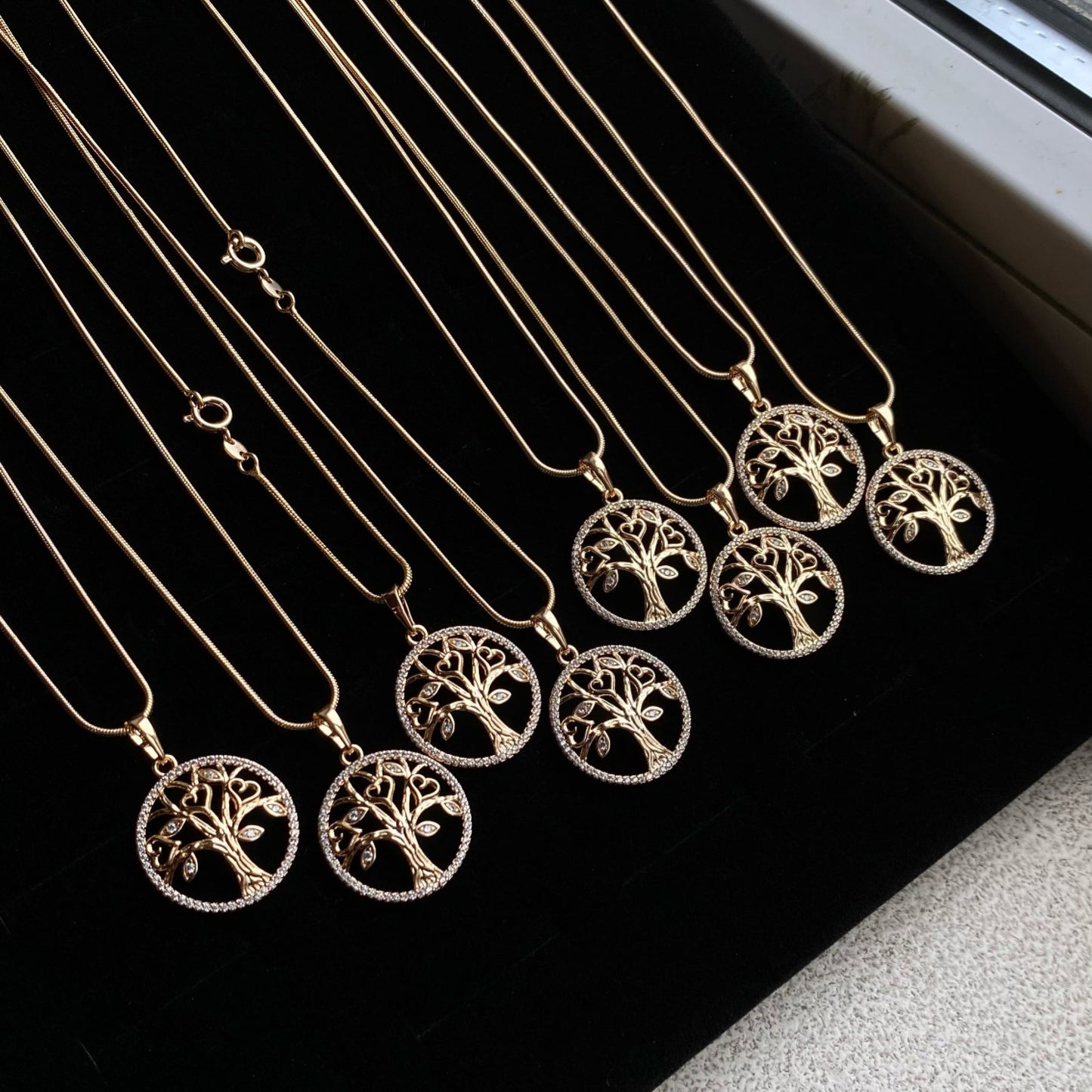 Tree of Life 18k Gold - Plated Necklace with Zirconia18k gold - plated necklacedaily wear necklaceElegant necklace